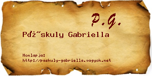 Páskuly Gabriella névjegykártya